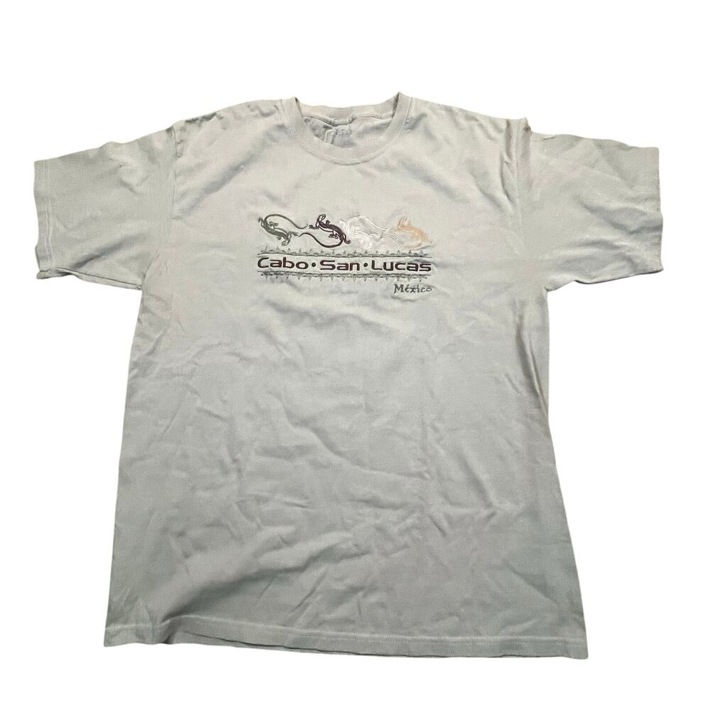 Cabo San Lucas Mexico Graphic T-Shirt Lizards‎ Tourist Souvenir Tee Men Large